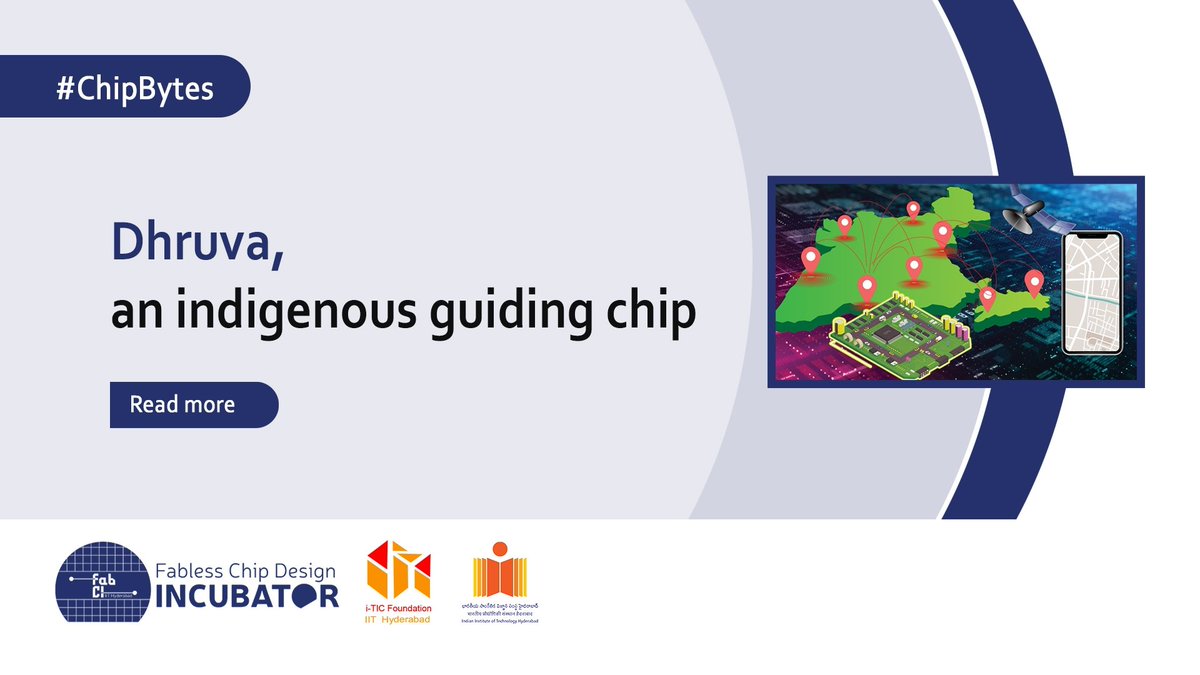 FabCI_IITH's tweet photo. #ChipBytes

Dhruva, an indigenous guiding chip

Read More:
https://t.co/apqrDmqiW1

@iitbombay @RajeshZele @FabCI_IITH @IITHyderabad 

#dhruva #NAViC #IITBombay #LabStories #GPS #GLONASS #Chip #fabci https://t.co/gBnMeJsX38