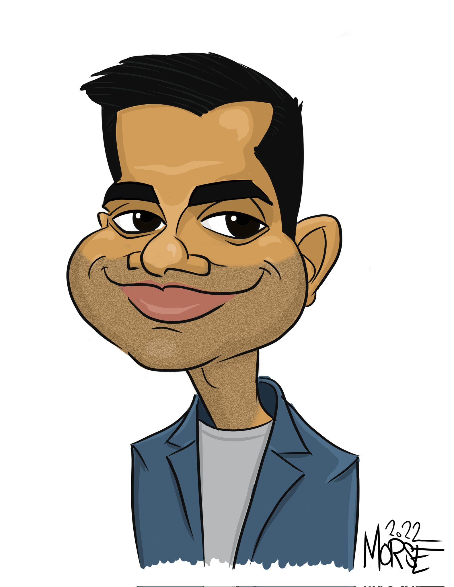 Happy Birthday to Aziz Ansari! Hey, who wants a caricature? Message me!  