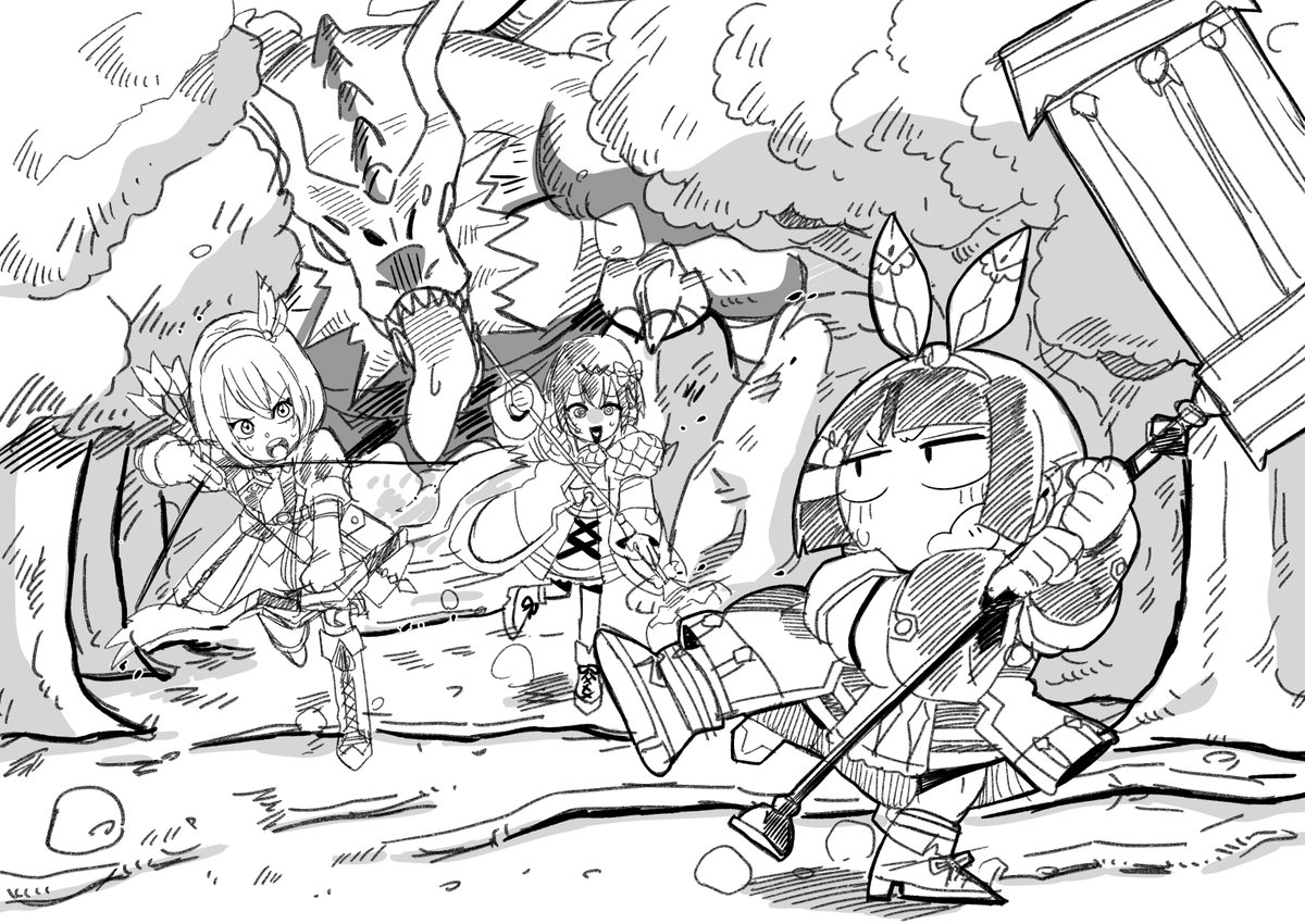 ファンタジーJK組らくがき 