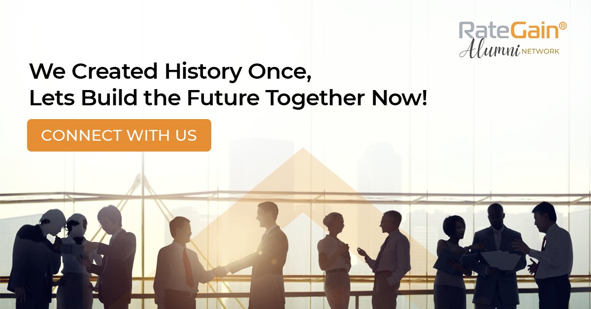 RateGain's tweet photo. Dear Ex-RGites,
Your excellence has been the cornerstone of RateGain's success.

We’re beyond excited to build a closer-knit network of all our former employees.

Are you too?

Send us your interest by filling out this short survey:  https://t.co/hQ1RkuYNFF

#LifeatRateGain https://t.co/nsgJkv3tp1