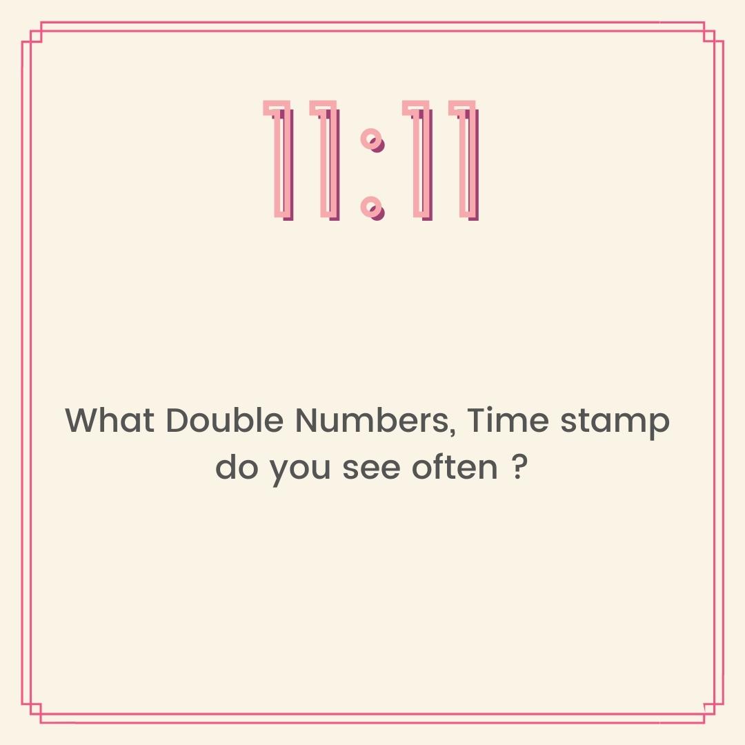 The Beginning of Synchronicity starts from observing double numbers

Do you stumble upon time stamps with double numbers?
Do you get to observe double number, number plates of Vehicles?

If you do, share your number experiences with us

#synchronicity #doublenumbers #angelnumbers