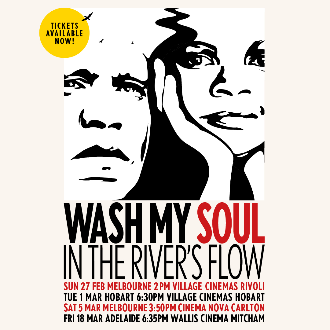Be good to see you at the premiere of @washmysoulfilm is this Sunday 27th February, I'll be there having a yarn with Paul Grabowsky after the screening. Check the link below to find out about other special screenings! washmysoulfilm.com/special-screen…