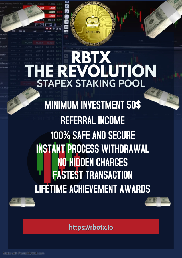 Rbtx_official's tweet photo. RBTX The Revolution

Stapex Staking Program https://t.co/nZ7IW8FrCD
