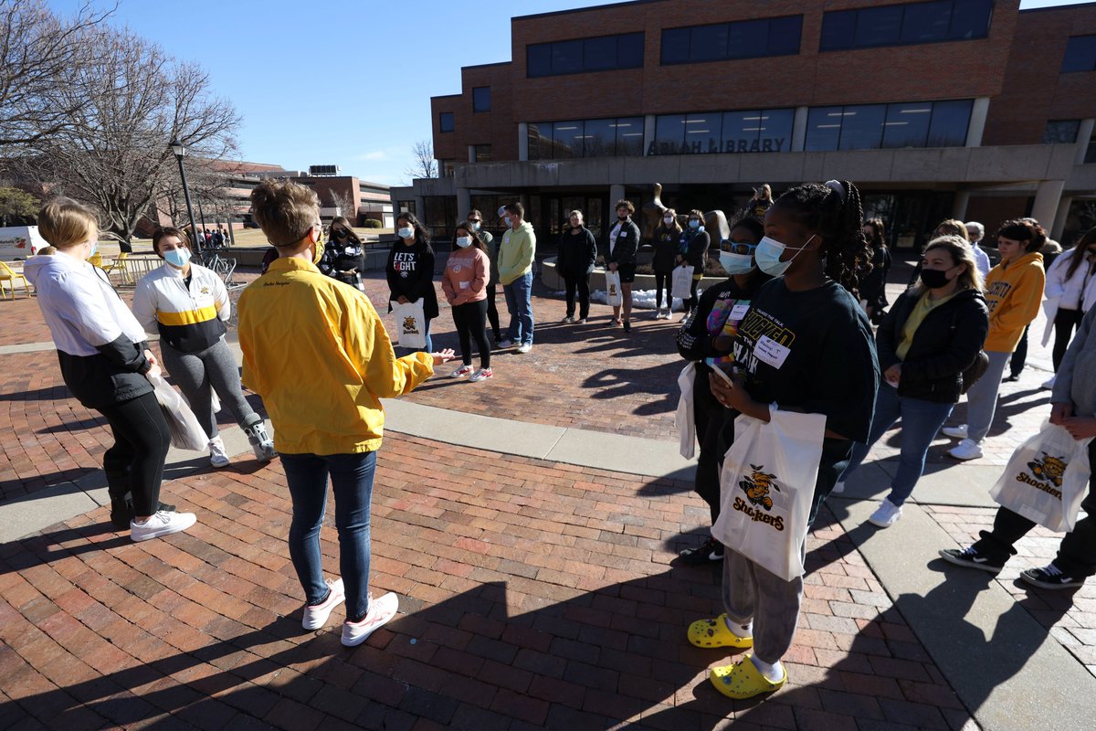 wheatweet's tweet photo. Hope everyone enjoyed their #ShockerVisit! Don't forget, we're back on the #BlackAndYellow trek on 4/22. Register: https://t.co/QYWAC4JEhF https://t.co/7V8ejpivJX
