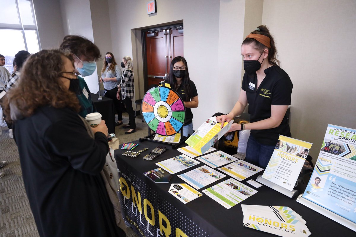 wheatweet's tweet photo. Hope everyone enjoyed their #ShockerVisit! Don't forget, we're back on the #BlackAndYellow trek on 4/22. Register: https://t.co/QYWAC4JEhF https://t.co/7V8ejpivJX