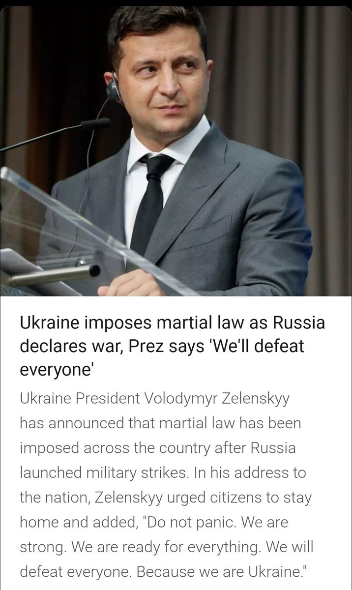 puneetydv_360's tweet photo. #RussiaUkraineConflict
Salute you man,  we pray for your win, brave hearts never giveup ❤
#worldwar3 
#Kyiv 
#Ukraine 
#VolodymyrZelensky https://t.co/M8OxO3Gct6