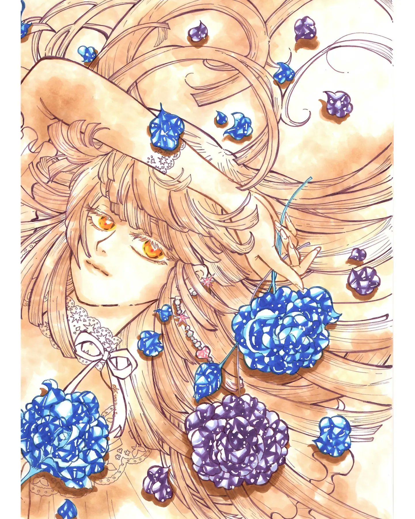 Chu コピック ー 宝石花 コピックイラスト Copic コピック コピック練習 イラスト イラスト練習中 女の子イラスト 創作イラスト オリジナルイラスト T Co Kiplrlw0dx Twitter