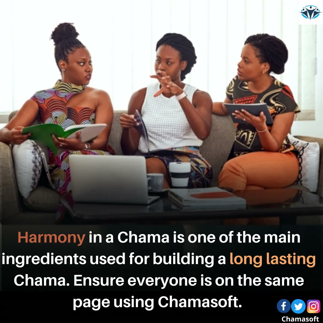 chamasoft's tweet photo. Time and time again it has been proven that harmony is one of the main reasons Chamas stay together for long, which is why Chamasoft ensures you and your team have a long lasting Chama that works to achieve your goals. #chama #chamasoft #loans #savings #chamamanagementsoftware https://t.co/a06Q7J5sdk
