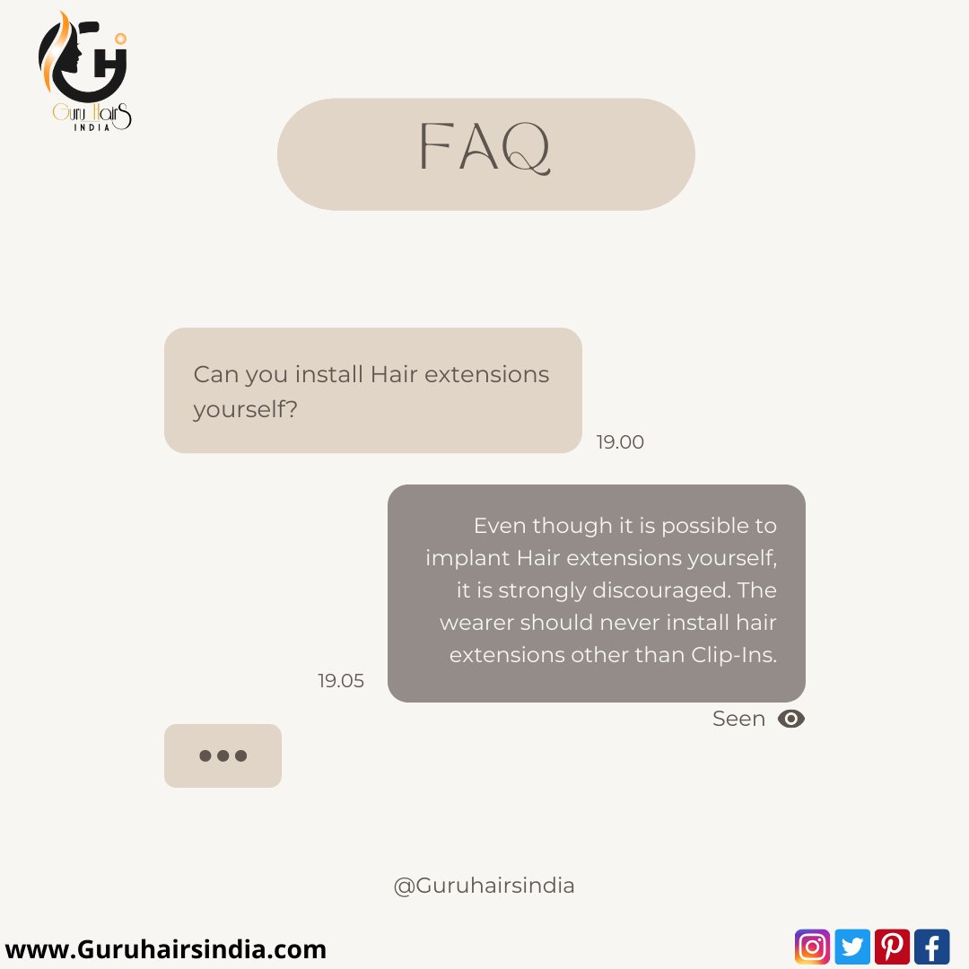 GuruHairs's tweet photo. Can You Install Hair Extensions Yourself?
Guru Hairs India's FAQ
Read Now:
👉 https://t.co/OQqyShJy4w

Join Us :
Facebook - https://t.co/GT3hsYhvsj
#NaturalHair ♯naturalhairwigs　#guruhairsindia #hairextensions
Can You Install Hair Extensions Yourself? https://t.co/M0CTbdXwaL