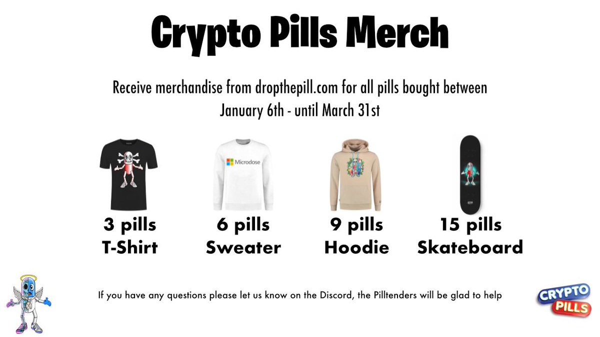 <a href="/TheCryptoPills/">CRYPTO PILLS</a> the manual sales bot did research and it is a fact that we have NEW WALLET THURSDAY!

Feel free to join the family!
- great art (forget the pixel stuff)
- beta version of the game
- real pill went to ISS 
And loads of opportunities to win merchandise!