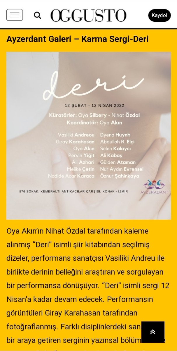 Sergimiz 12 Nisan'a kadar gezilebilir.  <a href="/oggustocom/">OGGUSTO</a>