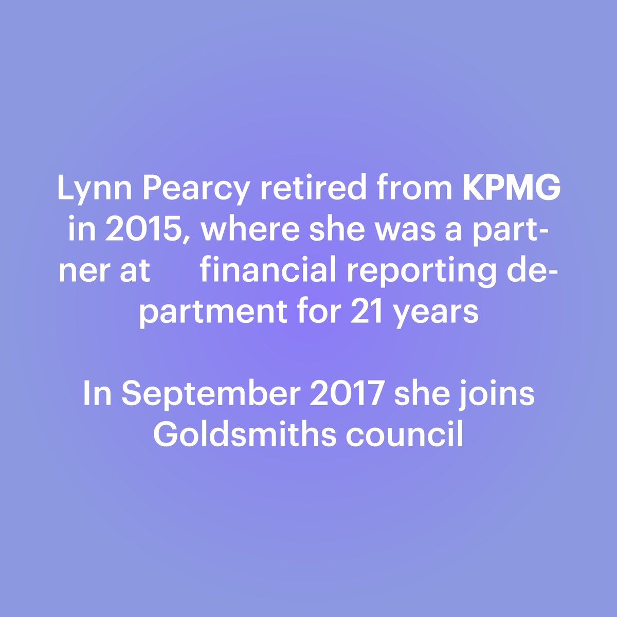 goldwatch_'s tweet photo. Lynn Pearcy, found a revolving door from her role KPMG in to her role as chair of finance &amp; resource comittee at Goldsmiths. 

@KPMG is the consulting firm hired by @GoldsmithsUoL which has proposed redundancies

Nice strike Lynn! https://t.co/bG25oVHgaB