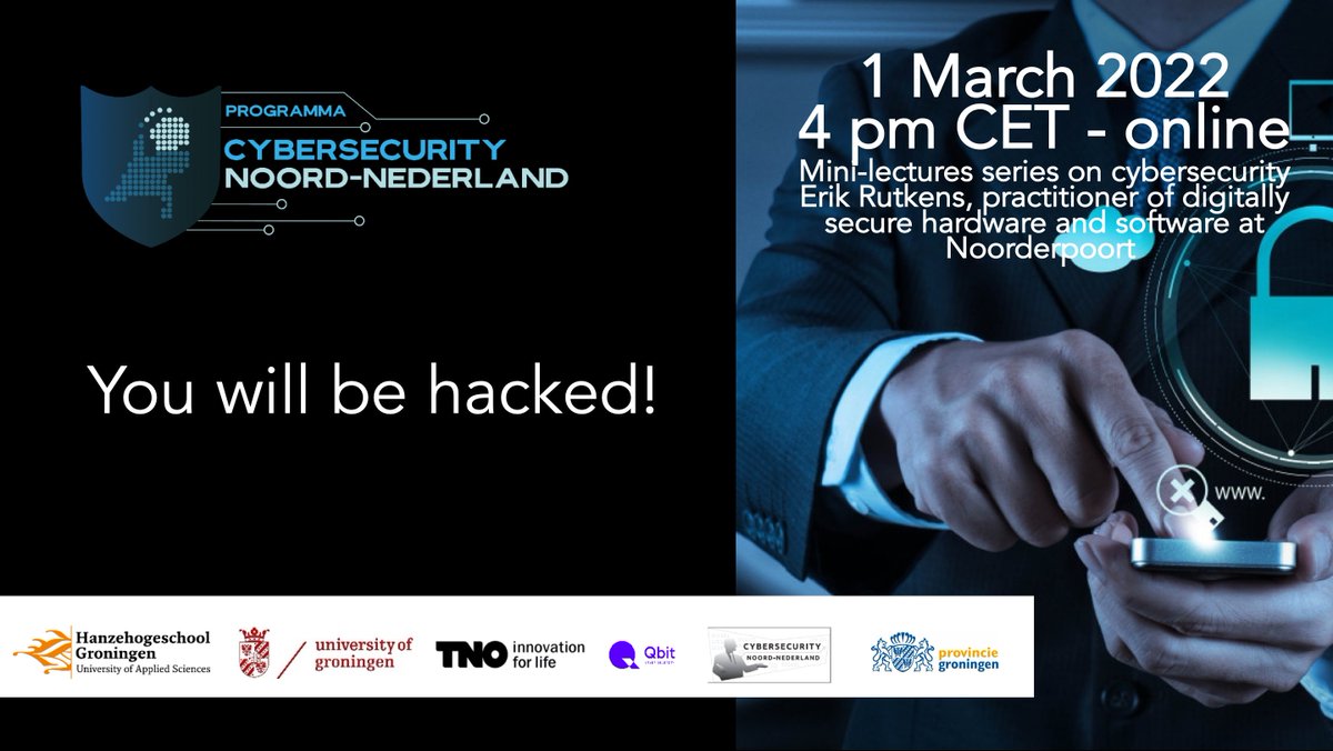 RugStep's tweet photo. Hacking threats are no longer a far-off reality! Join us on Tuesday, 1st March for another cybertalk where Erik will address the latest cybersecurity threats and possible protection mechanisms against such threats. Please register here:https://t.co/F5XjRaZkni 

@CybersecurityNN https://t.co/UD6Nb53o5T