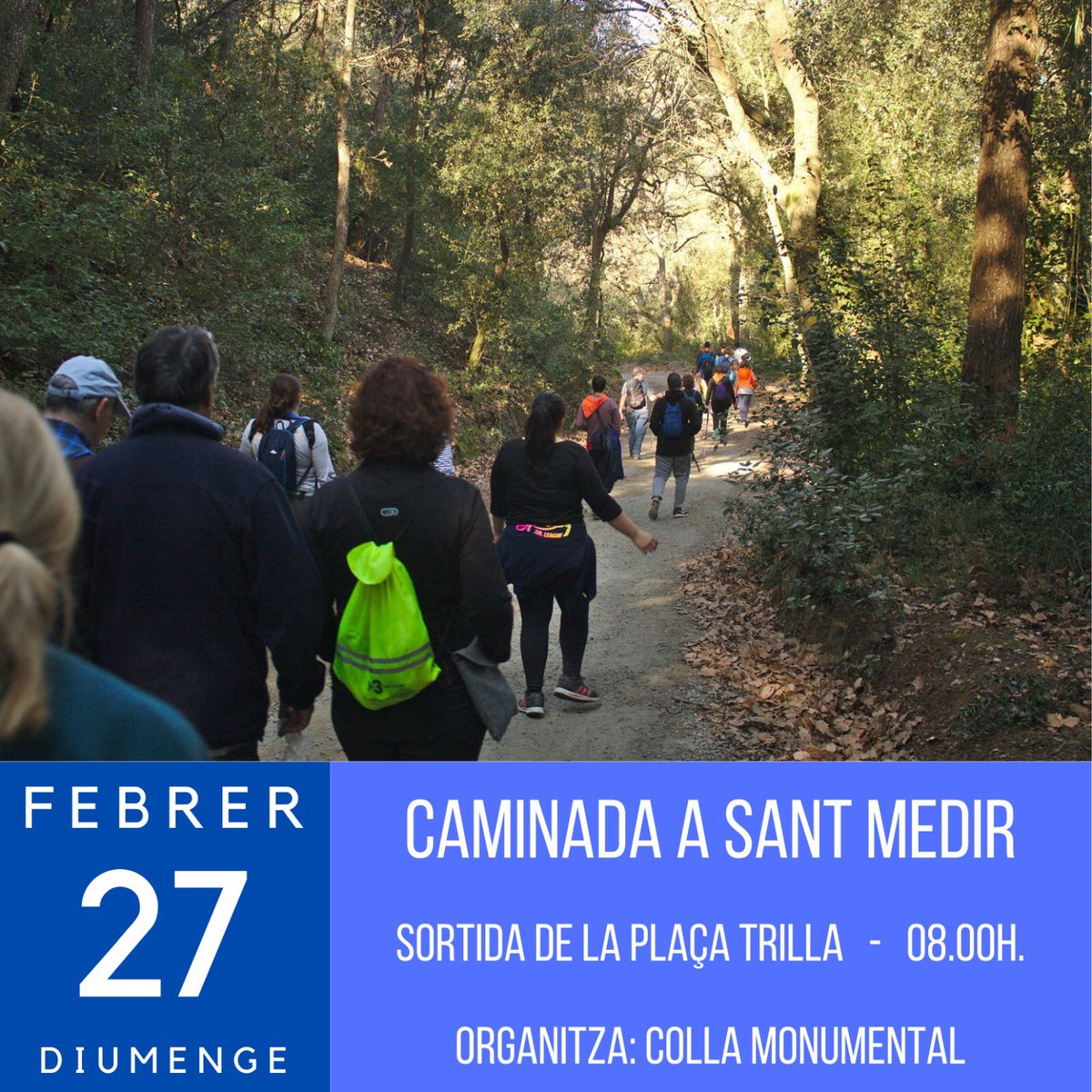 ElsPatufets's tweet photo. 🗓El diumenge abans de #SantMedir, la #Colla Monumental organitza la caminada des de la #ViladeGràcia fins a l’ermita! 

💐A més, de camí, realitzen també la ofrena floral a la tomba de Josep Vidal i Granés, fundador de les colles de #SantMedir22. 

#ElsPatufets https://t.co/yUAb2uUWB5