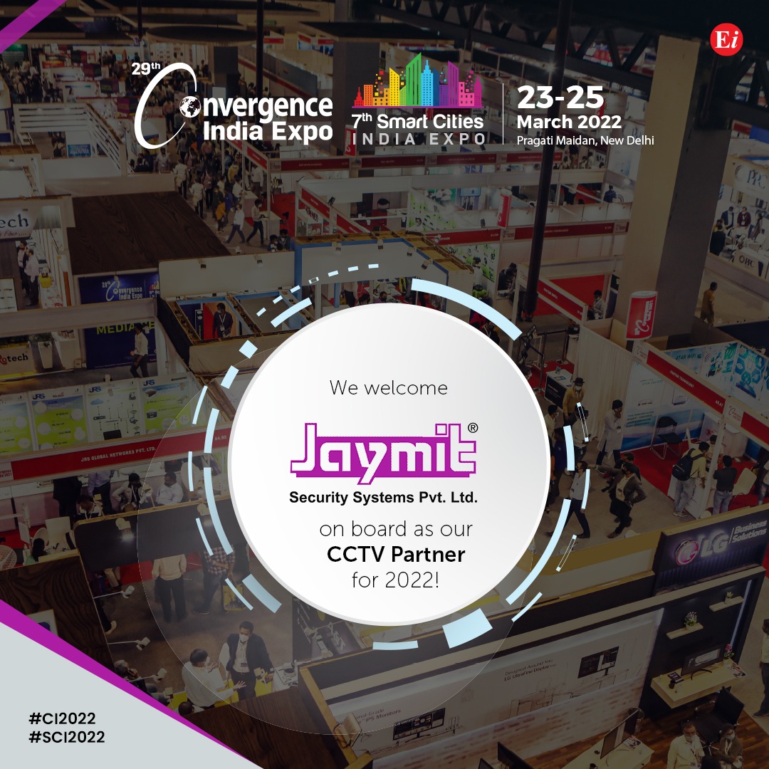 Convergenc's tweet image. #JaymitSecuritySystems Pvt Ltd provide end to end solutions for #ElectronicSecuritySystems.

We are delighted to welcome them on board as the CCTV Partner.

To visit the expo, register now - lnkd.in/eHWtapM

#CI2022 #ConvergenceIndia #CCTV #SafeCities #Surveillance