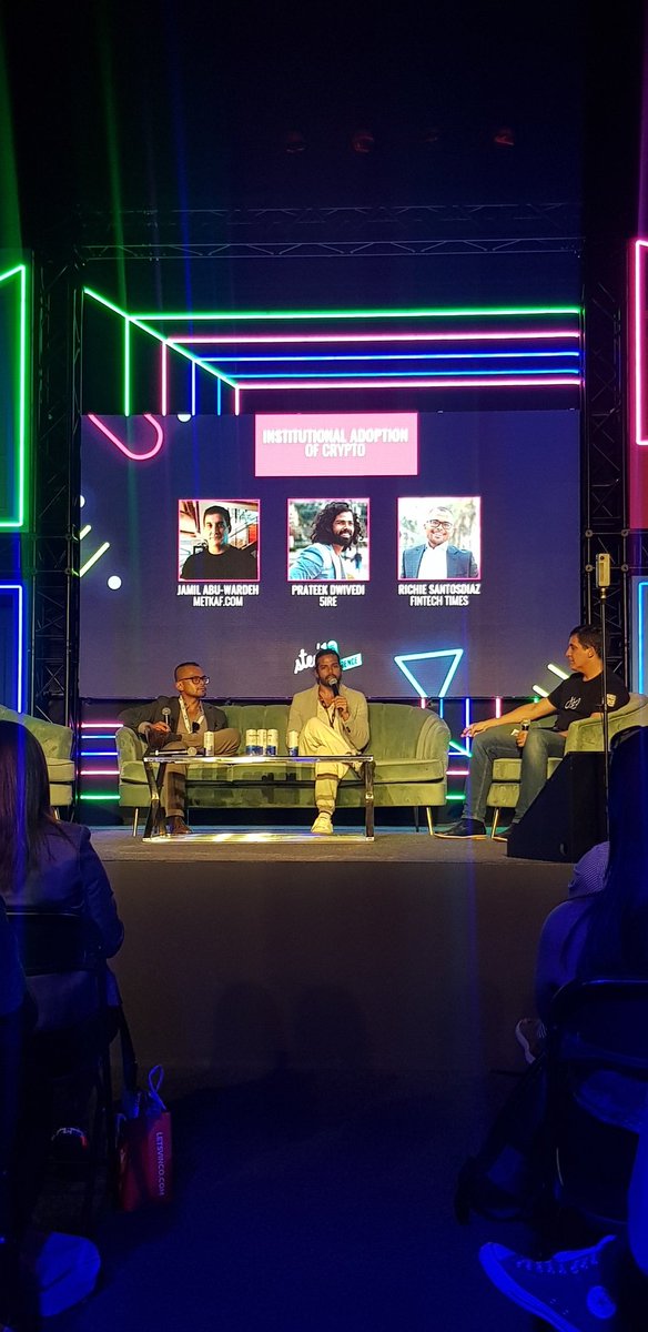 SARAHAMDAN's tweet photo. "67% of Egypt is unbanked - they don't have access to bank accounts - which an opportunity for #crypto" - Richie Santosdiaz of #FinTechTimes @stepconference #Step2022 moderated by @jamiltv ! https://t.co/I4SBINAYCV