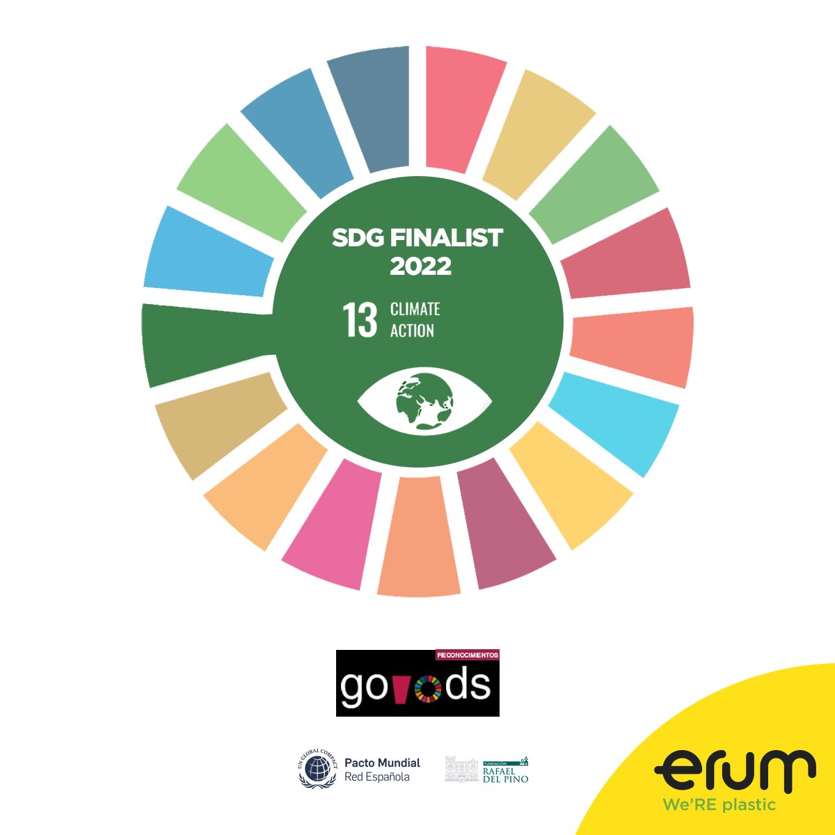 Somos finalistas de la III edición de los premios go!ODS en la categoría ODS 13: ACCIÓN POR EL CLIMA 🌍 gracias a nuestro proyecto mundial de #economíacircular Erum RTS.

#ODS #reconocimiento #sostenibilidad #accionporelclima  #medioambiente #premio  #circulareconomy