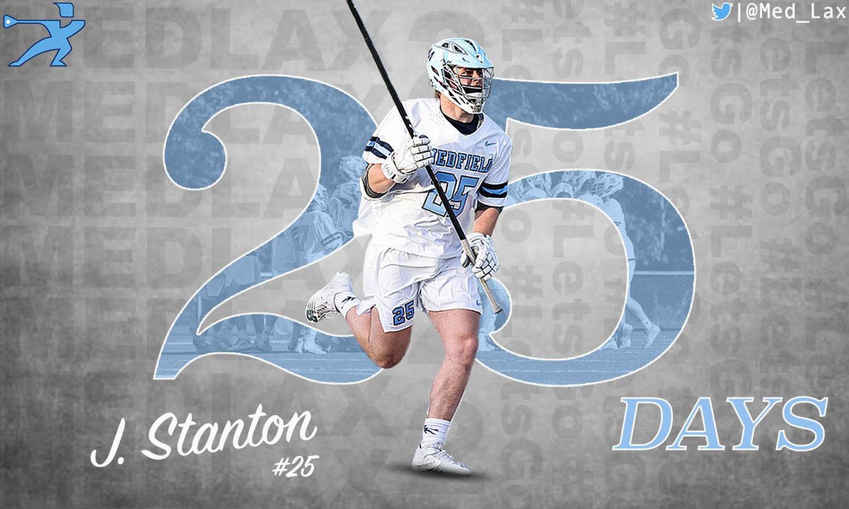 Med_Lax's tweet photo. 25 days...featuring Sr. defenseman @jackstanton33 #LetsGo #MedLax #Lacrosse 🥍 https://t.co/OwbanitHW6