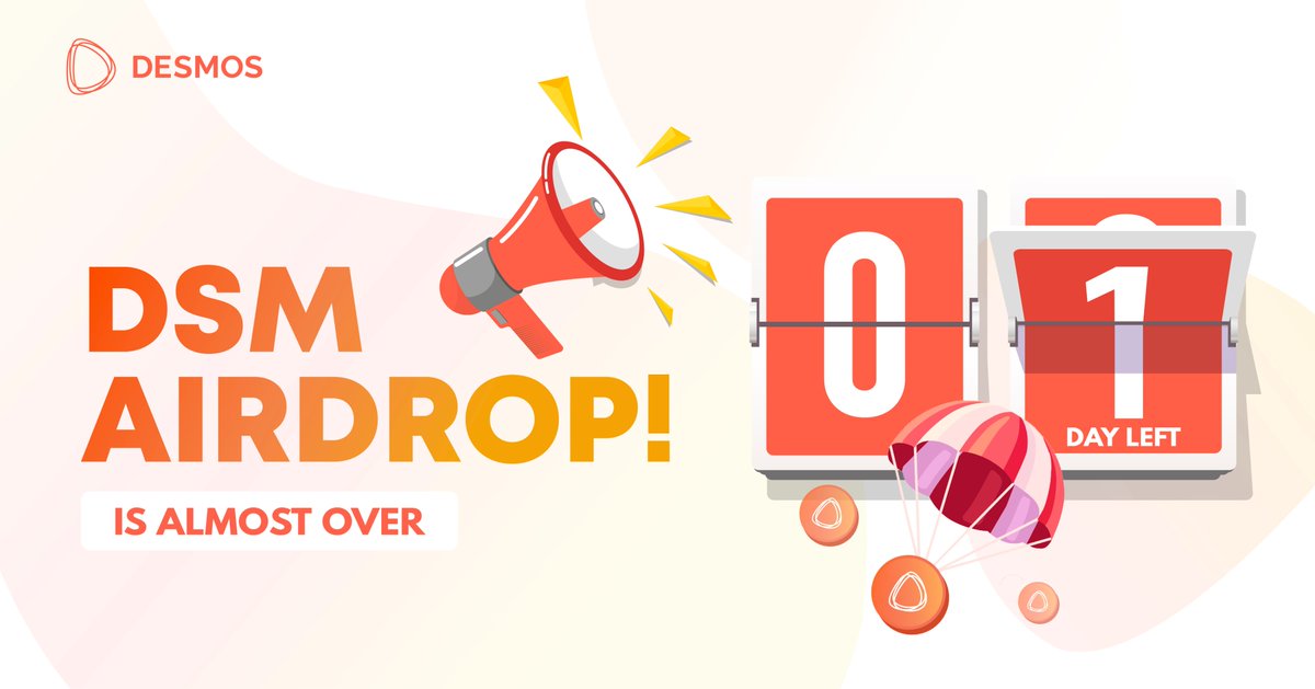 DesmosNetwork's tweet photo. 🚨1 Day Left to Claim DSM Airdrop🚨

How to claim? Read the guides below👇
✅DPM ➡️ https://t.co/CxzGfM5t0W
✅@ForboleX ➡️ https://t.co/5JFkgd4JKG https://t.co/NX42AEYxtB