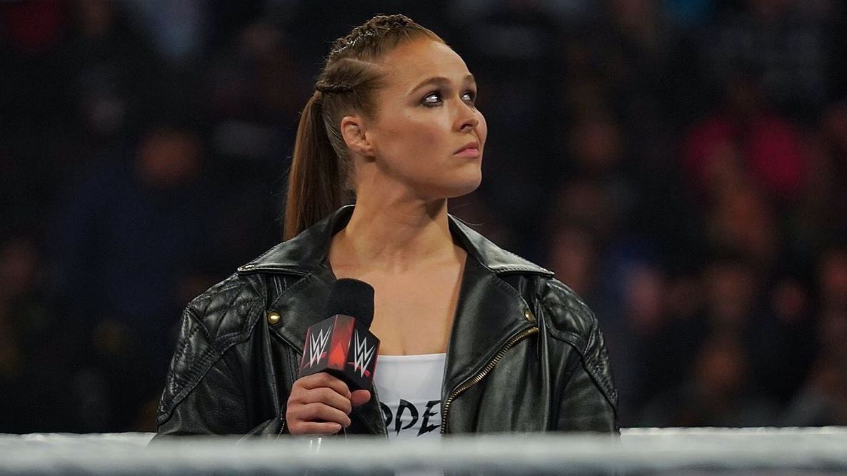 BTimeWrestling's tweet photo. During her recent Facebook live  #RondaRousey was asked about the difficult #WWE schedule 

 "I feel great and I haven’t been that sore yet,but I got a bunch of live shows coming up in the next two weeks,I’ll be having a bunch of matches. Ask me again then" https://t.co/xpb9ttSX6K