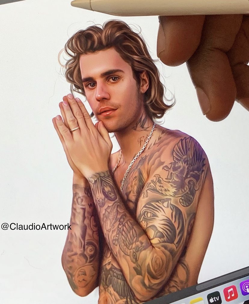 JBCrewdotcom's tweet photo. Check out this amazing artwork of Justin Bieber. | credit: caludioartwork on Instagram. https://t.co/vvzfjEVoX4