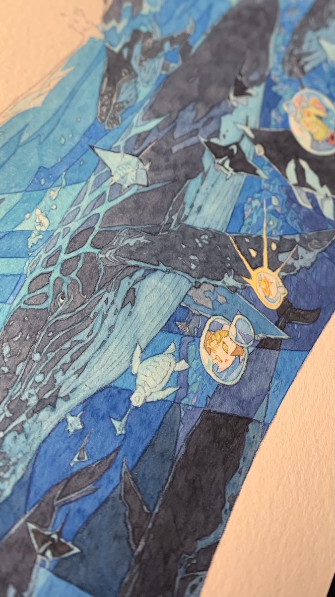 「今描いているこの絵、間違いなく今までで1番苦労してしている絵です。初めて途中で絵」|渡辺孝夫のイラスト