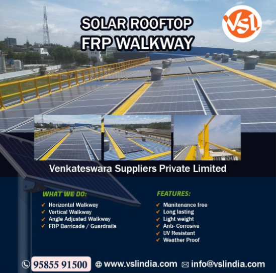 vsplindia's tweet image. Fiber-Reinforced Plastic (also known as FRP) is a composite material manufactured by combining a polymer matrix and fiber.
#highstrengthwalkway #lightweightwalkway #dimensionalstability #corrosionresistant #chemicalresistant #electricalresistant