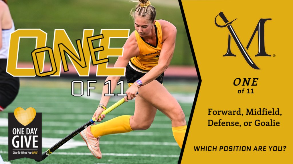 VILLEfh's tweet photo. Today is the day, One Day Give is here! It doesnโt matter what position you choose. Millersville University Field Hockey wants YOU to be ONE of 11 on the field! Click the link in our bio to donate today! #ONEof11 #GoVille #GiveToWhatYouLove #VilleOneDayGive https://t.co/6psBJrbpQB