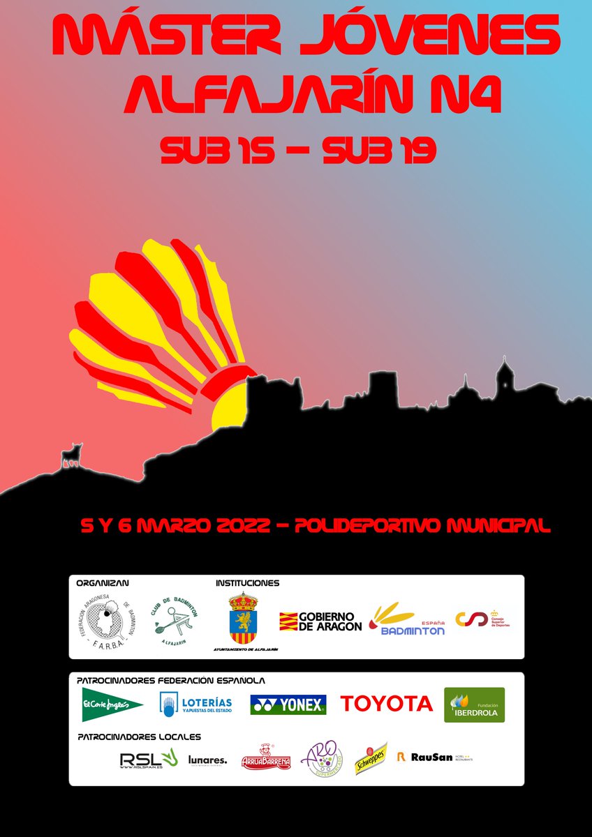 Master Nacional Jovenes N4 Alfajarín, del 5 al 6 de marzo de 2022.