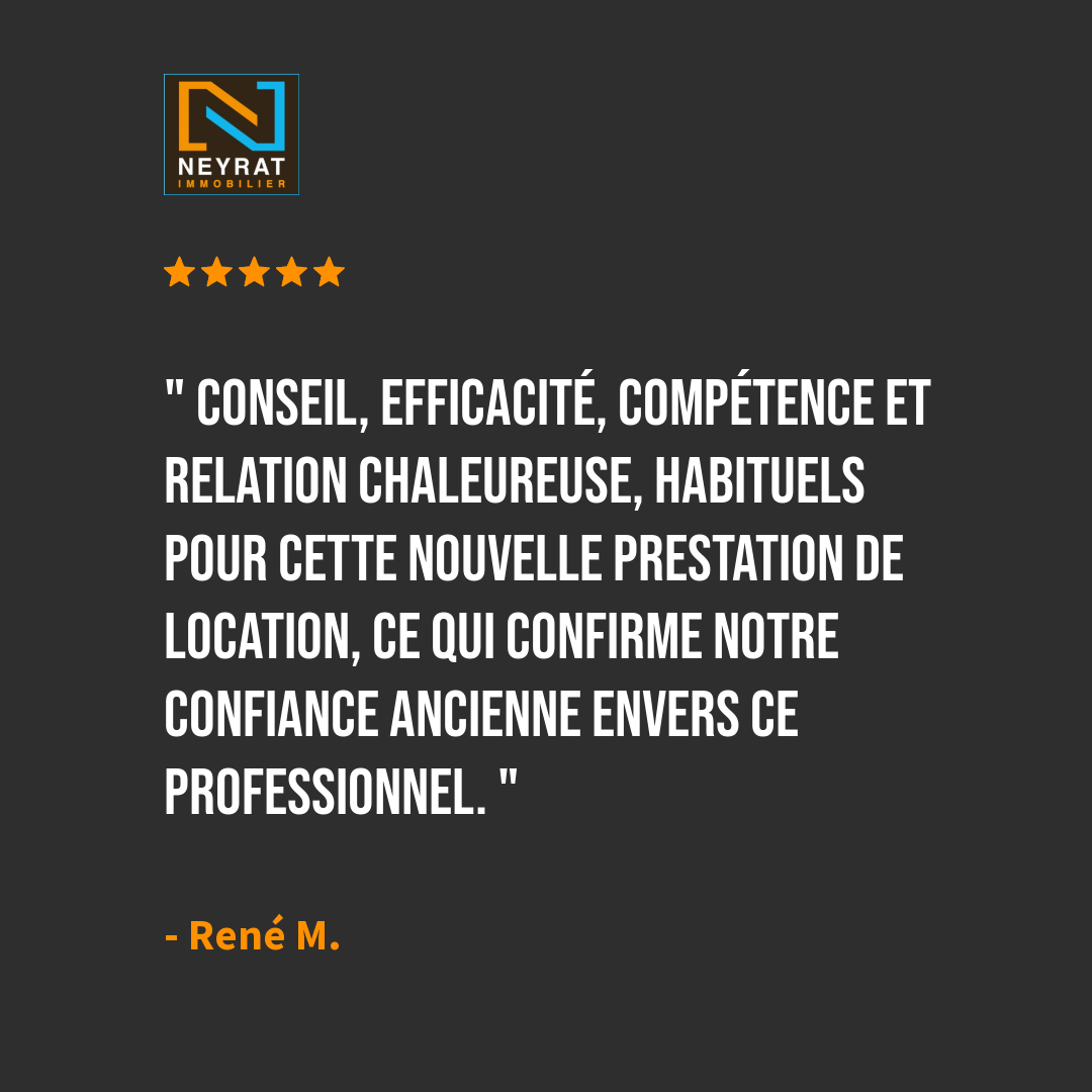 Neyratimmo's tweet photo. ⭐ Retour client : propriétaire ? N'hésitez plus et confiez-nous la gestion de votre bien !
.
.
#avisclient #témoignage #expérience #partage #immobilier #agenceimmobilière #neyratimmobilier #client #location https://t.co/7zUiyF8F9F