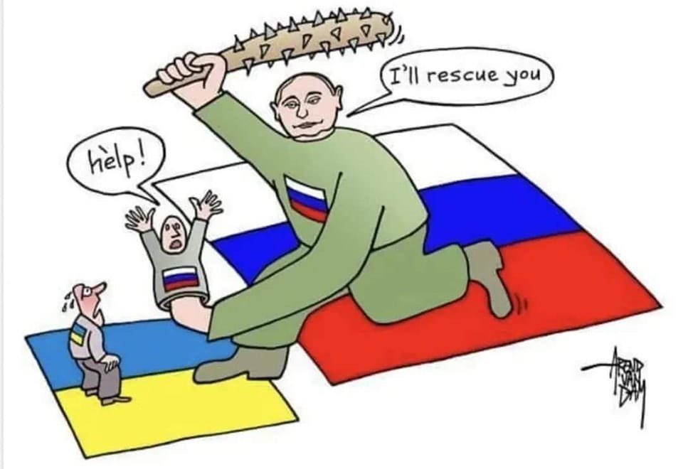 大神 on Twitter: "ロシアによるウクライナ侵攻の風刺画が分かりやすい。 #あらゆる戦争に反対します  https://t.co/TlEYJFeb1H" / Twitter