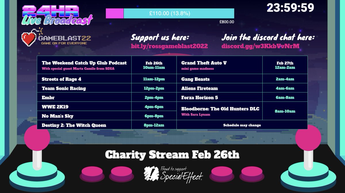 ItsMeRossP's tweet photo. Hey everyone! @GameBlast is fast approaching and I can't wait to start my 24hr live stream for @SpecialEffect Overlays and alerts are all set and I even have the amazing @myunie and @al_vimh for the Podcast to start the show! https://t.co/rvl14aEaCh