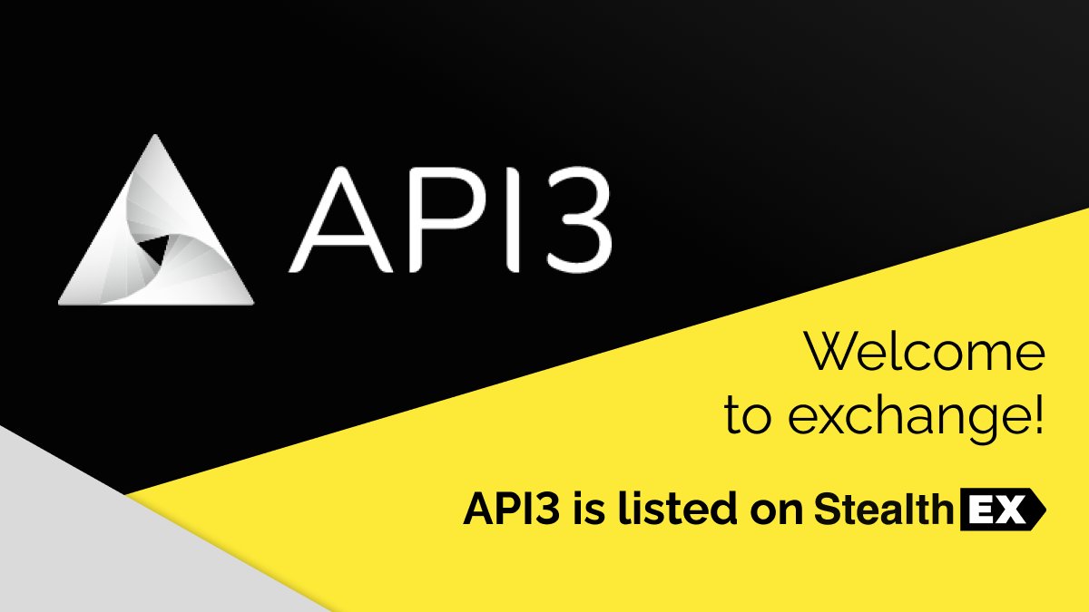 StealthEX_io's tweet photo. We welcome @API3DAO to the exchange! 👐

#API3 is the gateway to the #web3 $API economy, that allows users to create trustless apps to interact with Web APIs 🌐

Effortlessly swap their native token with 400+ #cryptos, without the need for registration 🔄
https://t.co/bVH4gR0vYG https://t.co/FIQ9RApjcS