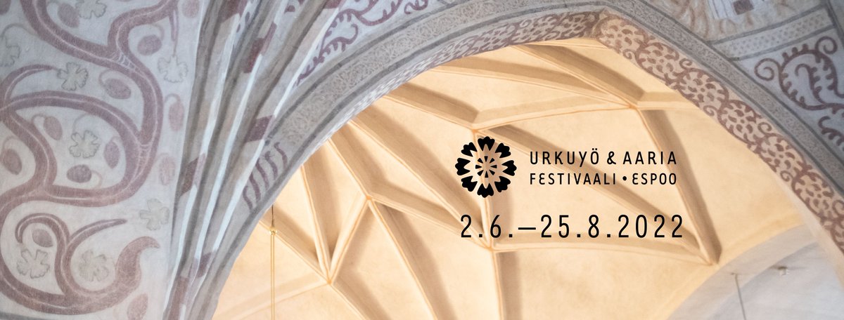 Urkuyö ja Aaria -festivaalin kesän 2022 ohjelma on julkaistu. Tervetuloa nauttimaan unohtumattomista myöhäisillan konserteista Espoon tuomiokirkkoon 2.6.–25.8. torstaisin kello 21 ✨✨✨

Lue lisää: bit.ly/3tbcSam

<a href="/EspooEsbo/">Espoon kaupunki</a> <a href="/Espoonsrk/">Kirkko Espoossa</a> @KulttuuriEspoo <a href="/Festivaalit/">Finland Festivals</a>
