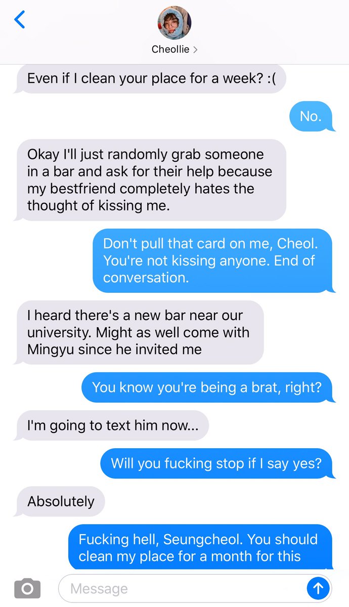 userseungcheol's tweet photo. Cherry kisses - jeongcheol au

Seungcheol wanted to make the most of his college years by making out with his crush…but the problem is, he's not a good kisser so he had no other choice but to ask for help from his best friend, Jeonghan. https://t.co/0KzaqAOtUl