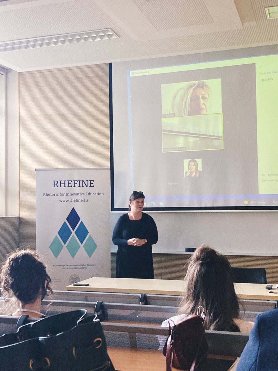 pracowniars's tweet photo. First day of the #RHEFINE conference has started! The participants were greeted by prof. Diana Tomić, the head of the organizing committee. https://t.co/d6AAwK2Vp1