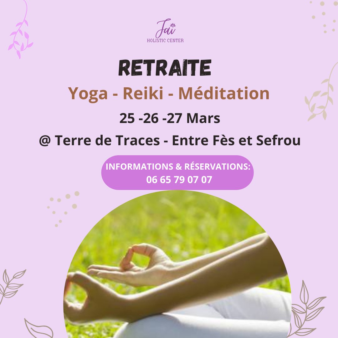 NAROUSMARIAM's tweet photo. ☘️Le printemps approche. Que dites vous d'un weekend en pleine nature entre Fès et sefrou?☘️
Je vous propose une retraite holistique combinant le yoga, la méditation, le reiki, la pratique de la pleine conscience.. et bien d'autres activités. https://t.co/tNVJ5dtHCp