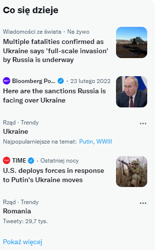 DagmaraPakulska's tweet photo. Chcecie wiedzieć, jak wygląda sytuacja na #Ukraina z perspektywy różnych krajów? Pamiętajcie, że na #Twitterze macie możliwość śledzenia #Trendy w wybranej lokalizacji. 💡
U mnie aktualnie królują trendy ze Stanów Zjednoczonych. https://t.co/hxampCjRll