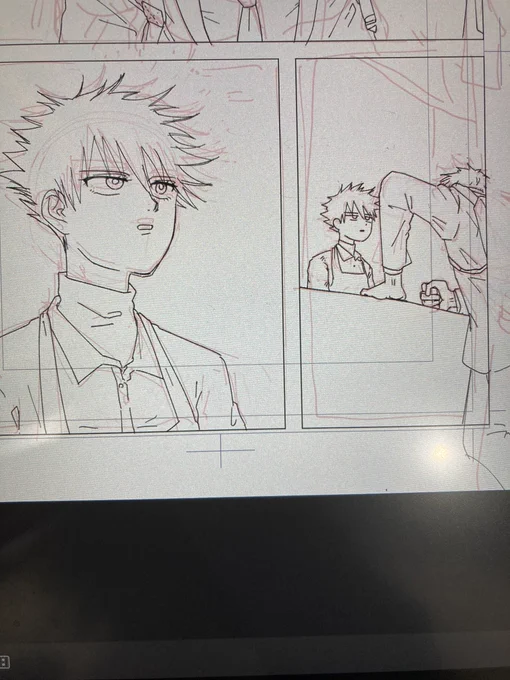 線画描くのってめっちゃ集中力使うからしんどいんだよ〜😭 