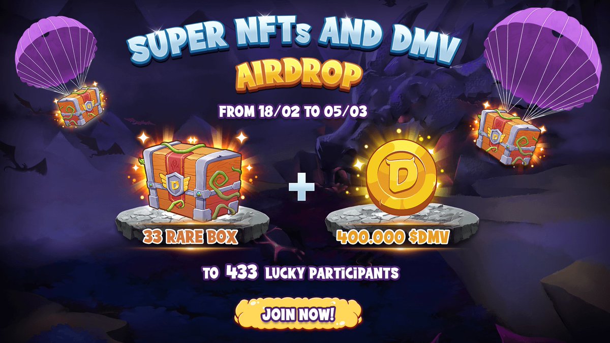 ➡️ wn.nr/Rfb9Nc⬅️
🔷33NFT KUTUSU VE 433 KİŞİYE.  $ DMV ÖDÜLÜ
🔷GÖREVLERİ TAMAMLA BSC ADRESİNİ YAZ
