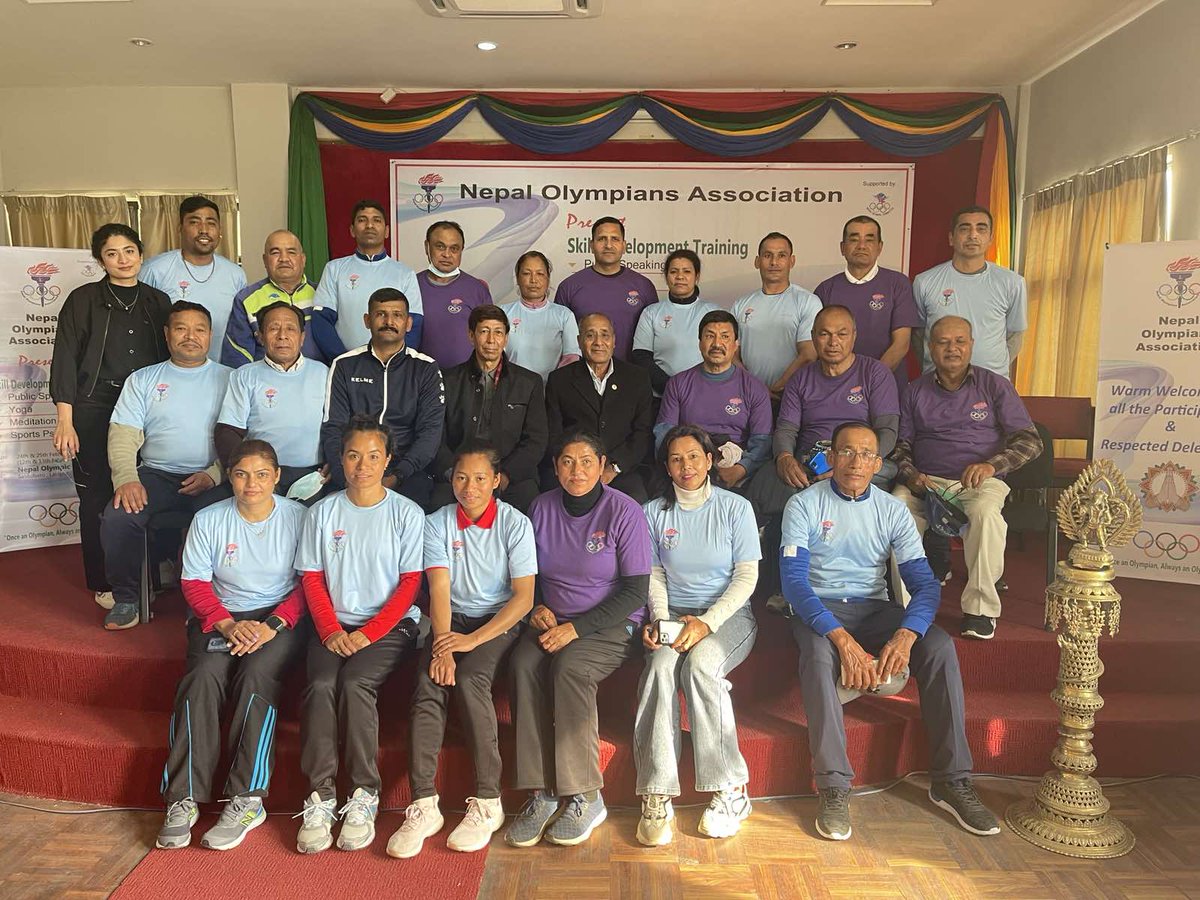 NocNepal's tweet photo. Chief Guest NOC Secretary General Mr.Nilendra Raj Shrestha on the Skill Development Training Program organized by Nepal Olympian Association. https://t.co/qQEEYetlJ6