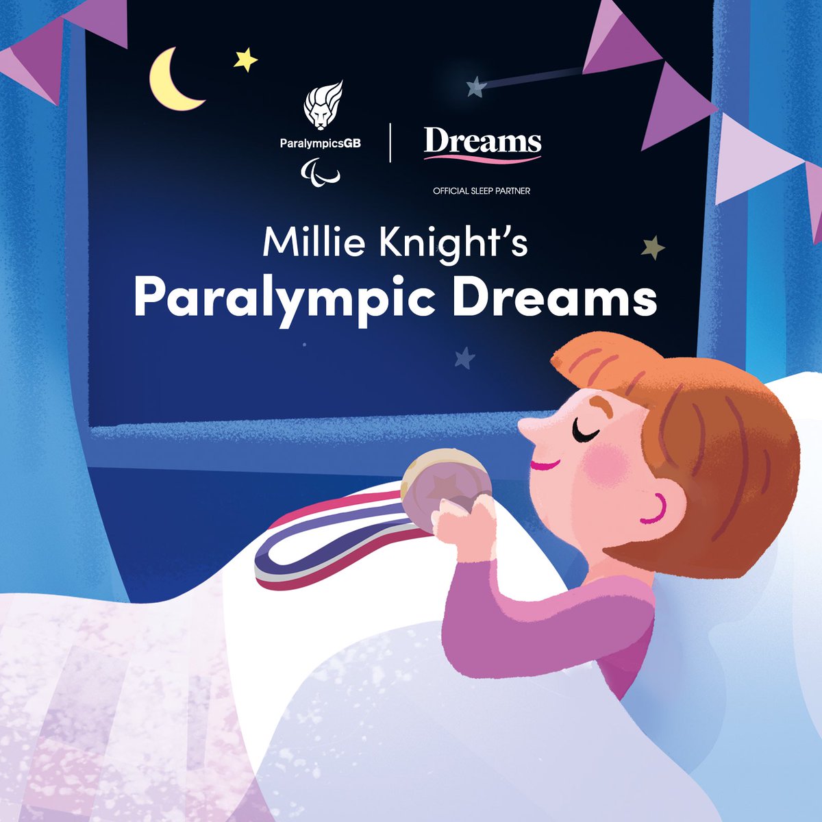 Sleep well. Dream big. 😴💪🏼

@knight_millie is off to #Beijing2022  

Listen to her Paralympic journey in this brand new children’s bedtime story! 

🎧 orlo.uk/MillieKnightBe… 

@Dreams_Beds 
#OfficialSleepPartner