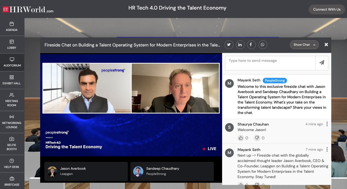 peoplestrong's tweet photo. Don't miss @jasonaverbook, CEO &amp; Co-founder @Leapgen in this exclusive fireside chat on 'Building a #TalentOperatingSystem for Modern Enterprises in the #TalentEconomy' with @ChaudharySpeak at India's biggest #HRTech 4.0 conference 

Watch it live now: https://t.co/uNGYEvN5L9 https://t.co/qyBNnqV484