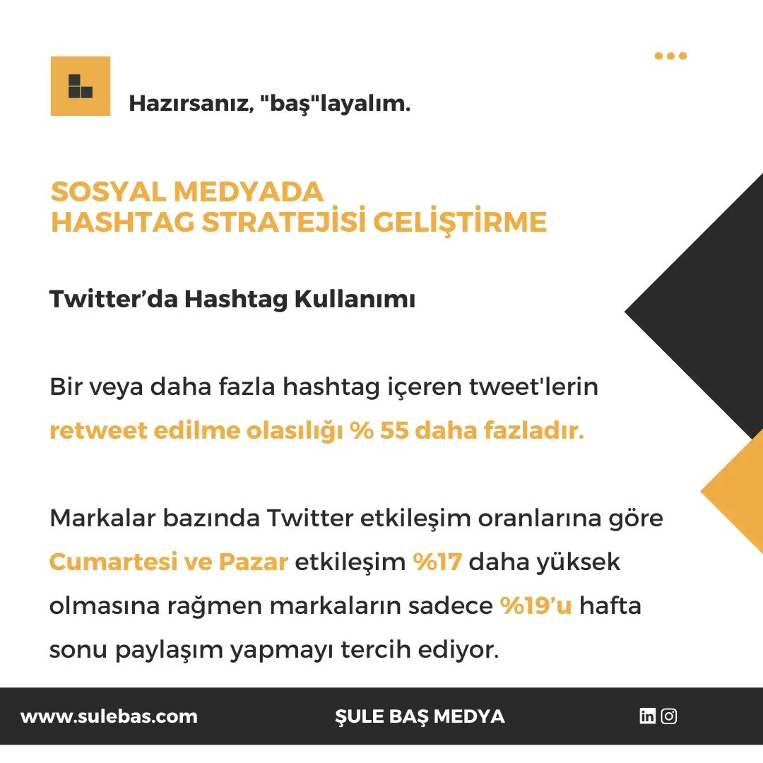 sulebasmedya's tweet photo. Hashtag kullanırken bilmeniz gereken çok önemli detaylar var! 📢

@twitter tarafından yayınlanan 2021 Etkileşim Artırma Kılavuzu'nun markalar için en önemli noktalarını açıkladım. 👩🏻‍💼 https://t.co/j8KhuUQLHo