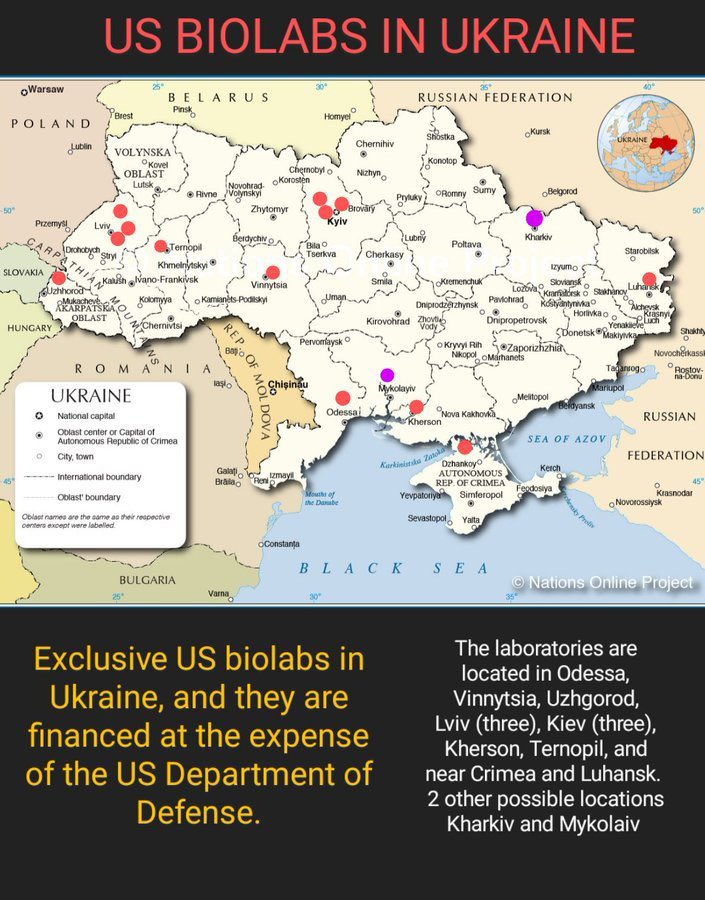 1) HOLY SHIT! I think I may be onto something about  #Ukraine.Zelensky said the Russians are firing at “military installations”. How broad is that term?I am seeing speculation that could include US installed biolabs.At first I was like no way.Then I started digging.