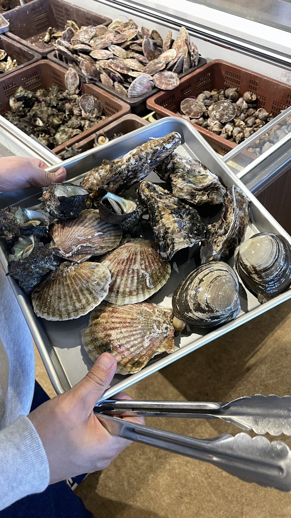 りょうくんグルメ 今tiktokでバズってる千葉の浜焼き食べ放題 海鮮浜焼きまるはま カキやサザエ ホタテなどの浜焼き食べ放題に加えネギトロなどのお刺身 カレー 揚げ物 お肉 ドリンクバーにデザートもついてる充実ぶり 値段は90分で3500円