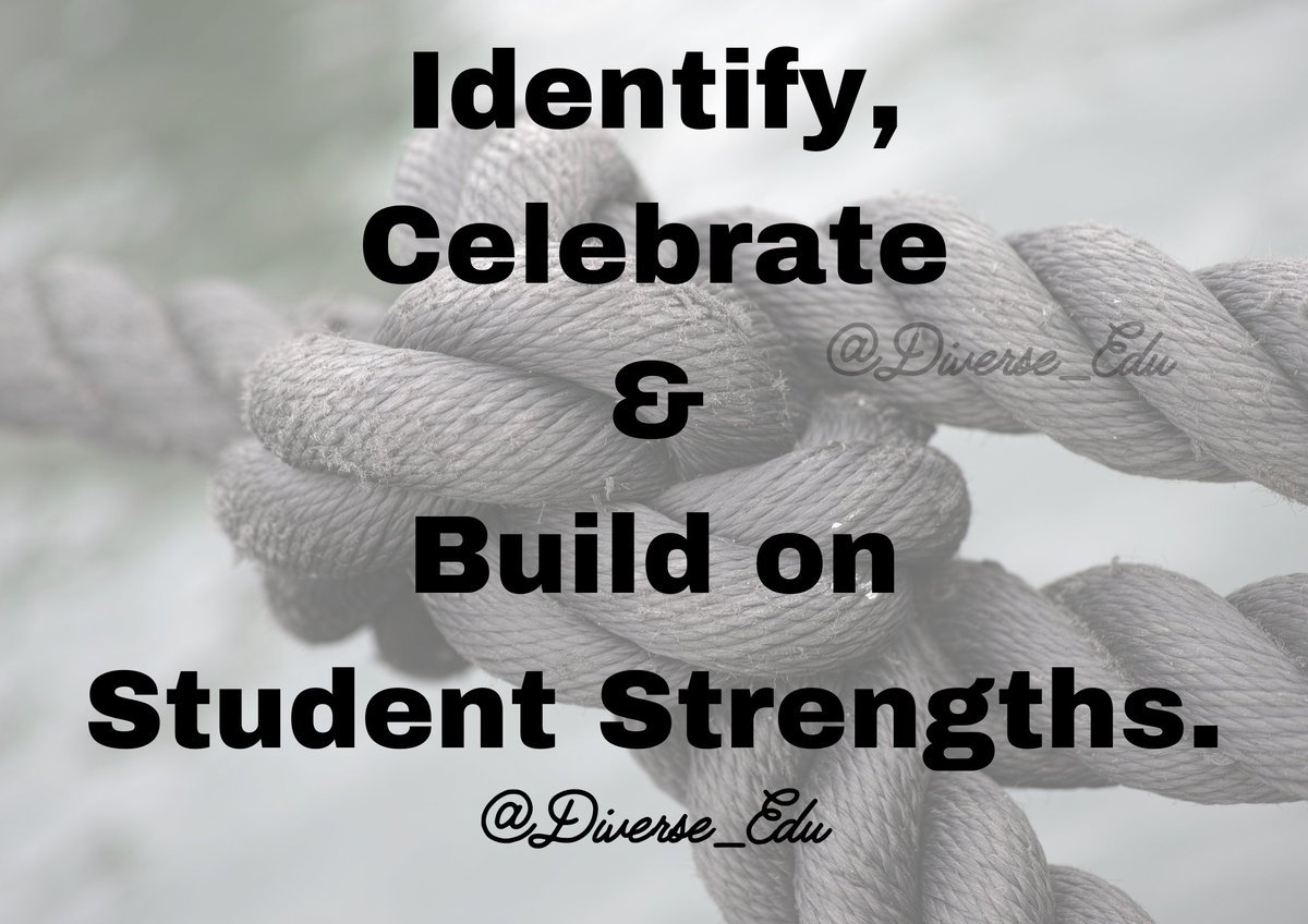 Diverse_Edu's tweet photo. Knowing #studentstrengths is equally important as knowing their struggles to help support learning.When educators #identify & #reflect on student #skills & #abilities, we create a #strengthschain which can be used to empower student learning. #strengthbasedlearning #positivity https://t.co/6irvBceiVq