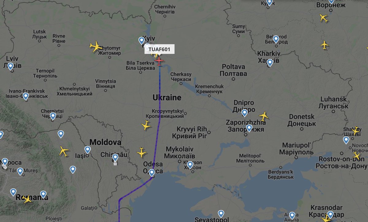c14english's tweet photo. 🚨 #BREAKING 🇺🇦🇹🇷🇷🇺 | #Russian paratroopers whose planes were disguised as #Turkish Military transport have managed to bypass Ukrainian defenses in #Kiev, and will attempt to make landfall and capture Kiev Airport. https://t.co/V2KPCtUuuj