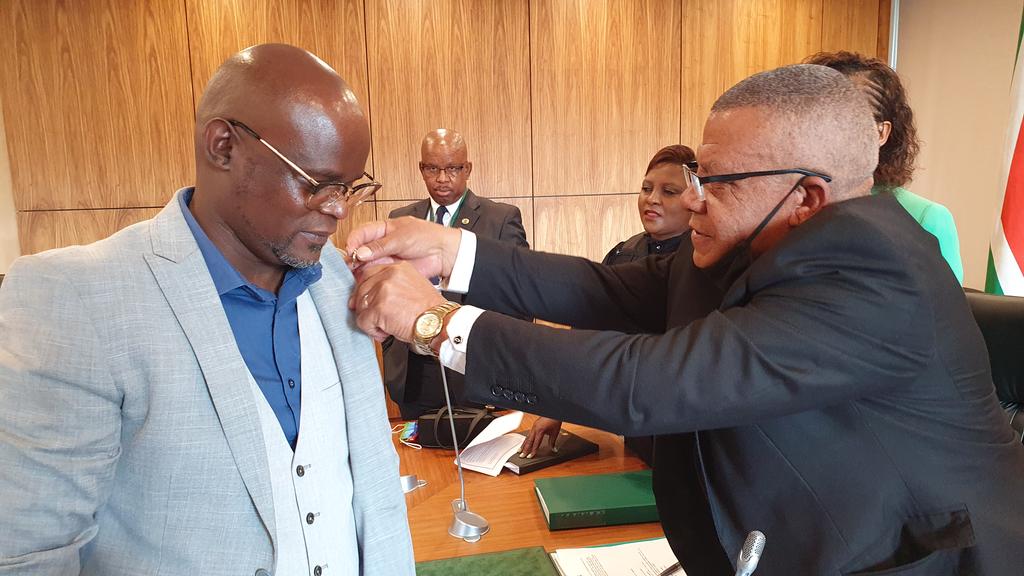joburg_city's tweet photo. [In pictures] @CityofJoburgZA @CoJSpeaker at a swearing in ceremony of newly appointed Cllr Alister Chair. https://t.co/jPB6zKku1s