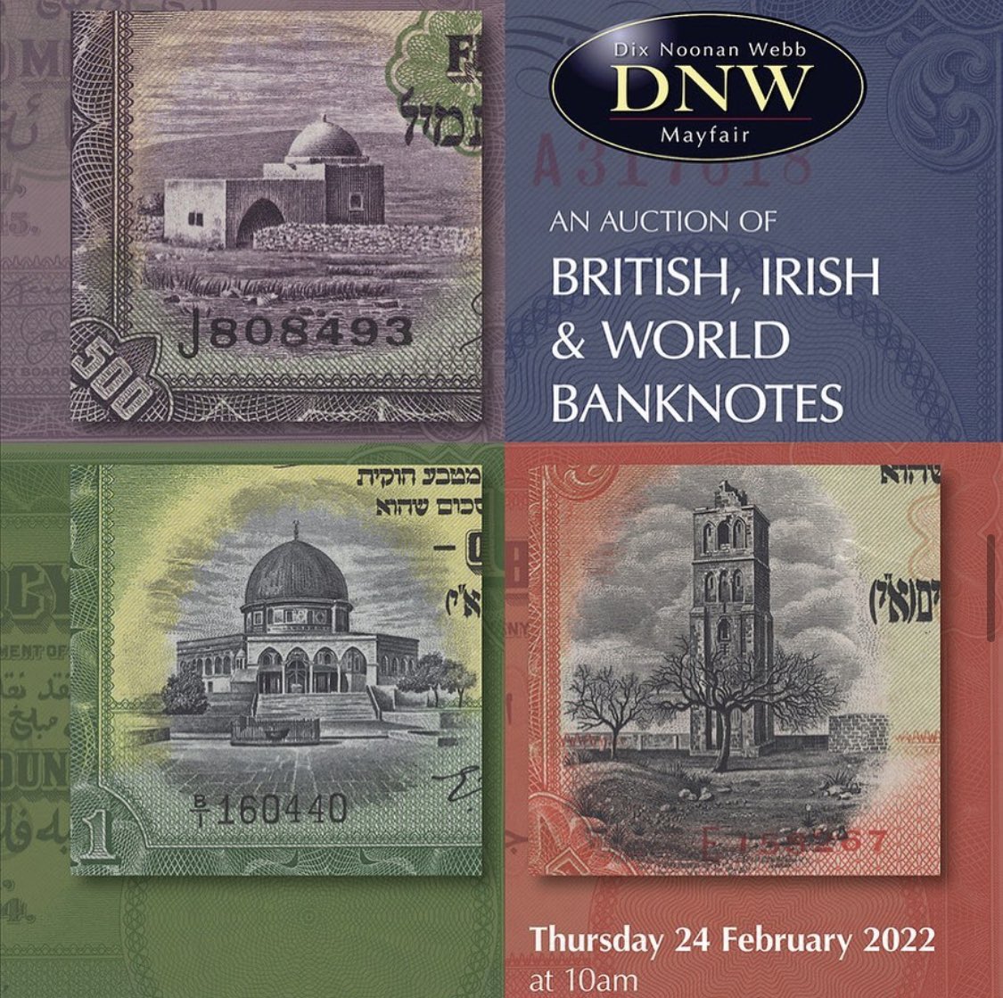 Our British, Irish and World #Banknotes #auction starts TODAY at 10am
#bidlive! #watchlive!
#banknotes #notaphily #auction #mayfair #papermoney #art #design
#britishbanknotes #irishbanknotes #worldbanknotes dnw.co.uk
